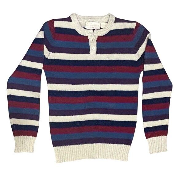 Deloache Heathmoor Long Sleeve Striped Sweater Ramie Size Women’s Small VTG 80 - Picture 1 of 3